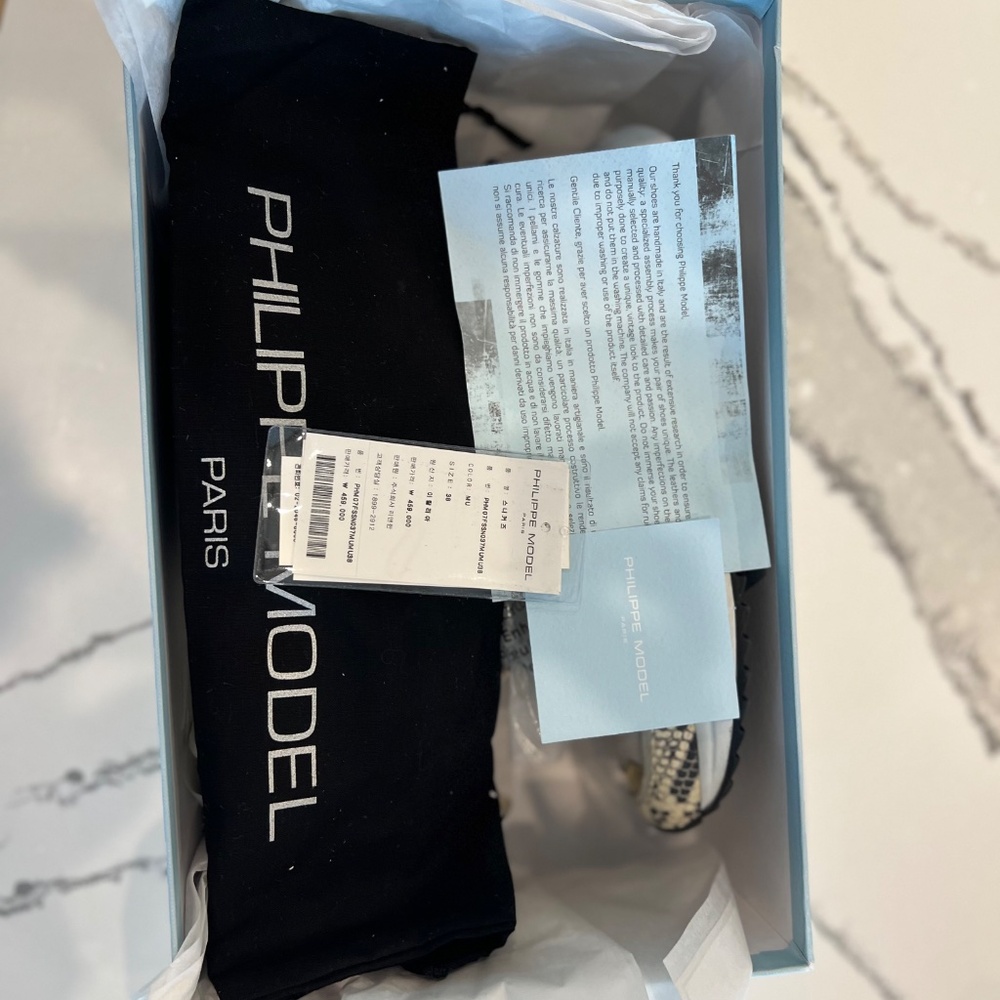 Phillipe Model Women’s Python And Nylon Sneakers … - image 3